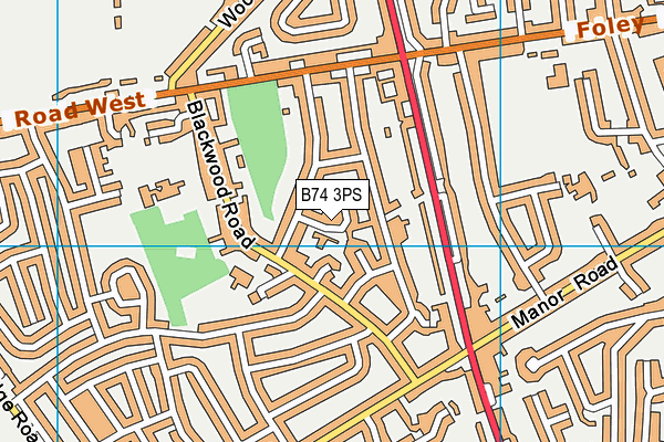 B74 3PS map - OS VectorMap District (Ordnance Survey)
