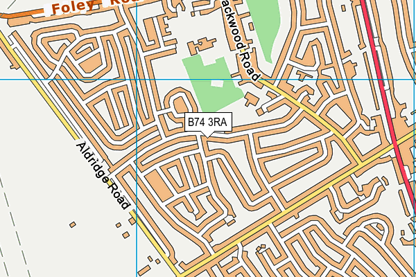 B74 3RA map - OS VectorMap District (Ordnance Survey)
