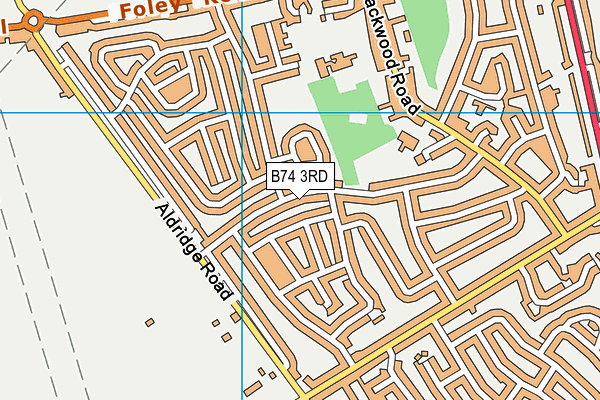 B74 3RD map - OS VectorMap District (Ordnance Survey)