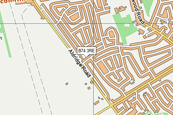 B74 3RE map - OS VectorMap District (Ordnance Survey)