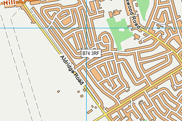 B74 3RF map - OS VectorMap District (Ordnance Survey)
