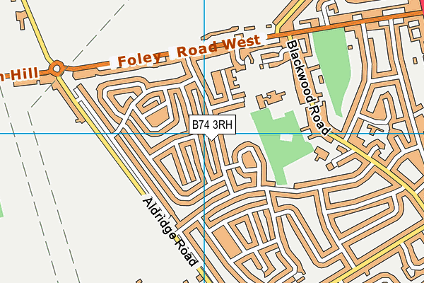 Blackwood Park map (B74 3RH) - OS VectorMap District (Ordnance Survey)