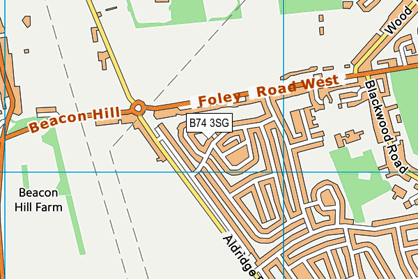 B74 3SG map - OS VectorMap District (Ordnance Survey)
