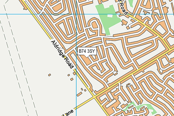 B74 3SY map - OS VectorMap District (Ordnance Survey)