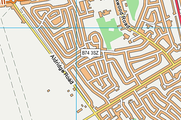 B74 3SZ map - OS VectorMap District (Ordnance Survey)