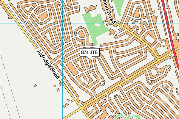 B74 3TB map - OS VectorMap District (Ordnance Survey)