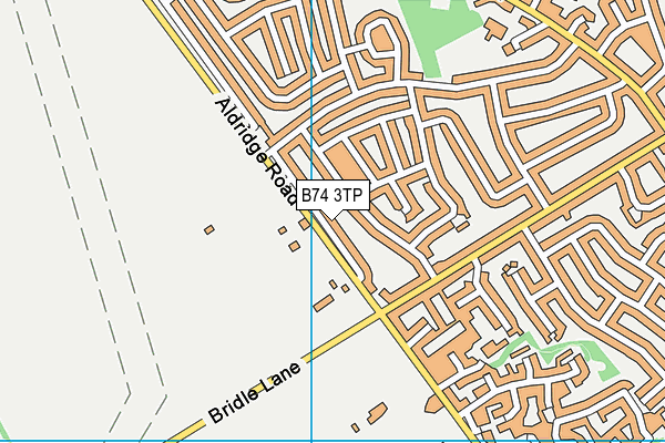 B74 3TP map - OS VectorMap District (Ordnance Survey)