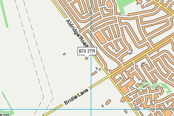 B74 3TR map - OS VectorMap District (Ordnance Survey)