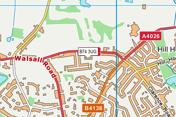 B74 3UG map - OS VectorMap District (Ordnance Survey)