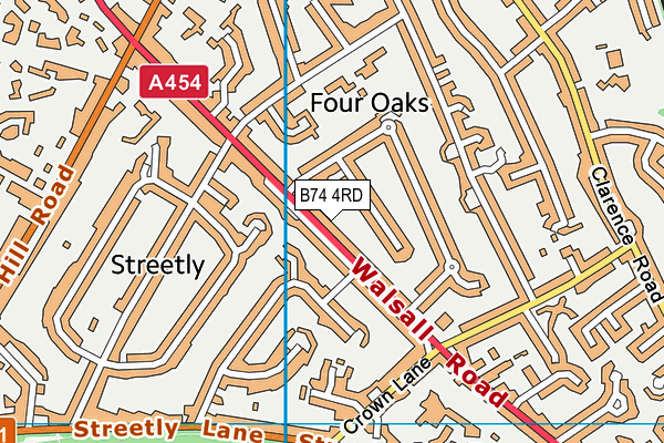 B74 4RD map - OS VectorMap District (Ordnance Survey)