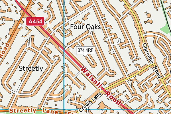 B74 4RF map - OS VectorMap District (Ordnance Survey)