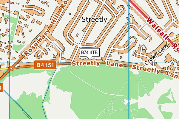 B74 4TB map - OS VectorMap District (Ordnance Survey)