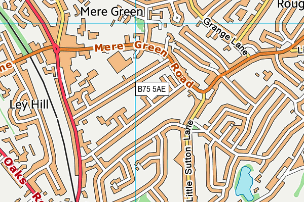 B75 5AE map - OS VectorMap District (Ordnance Survey)