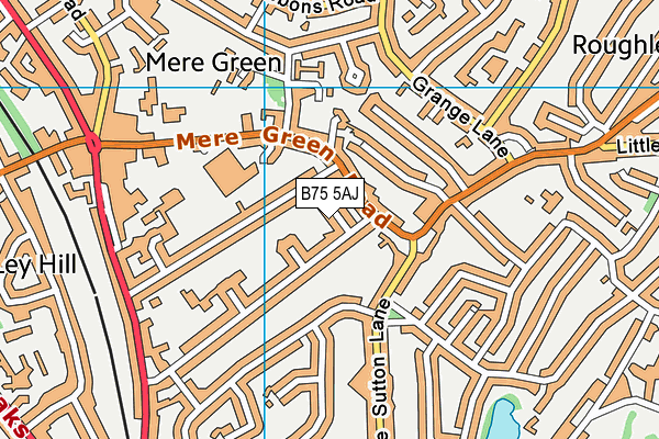 B75 5AJ map - OS VectorMap District (Ordnance Survey)