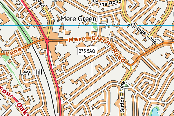 B75 5AQ map - OS VectorMap District (Ordnance Survey)