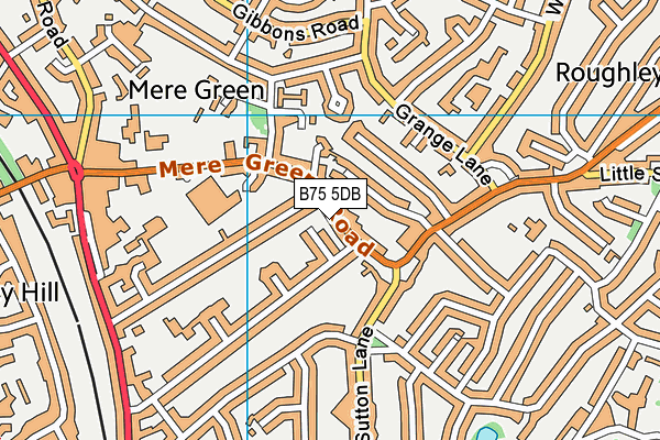 B75 5DB map - OS VectorMap District (Ordnance Survey)