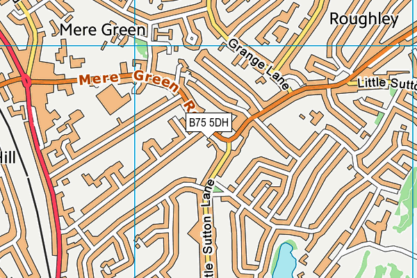 B75 5DH map - OS VectorMap District (Ordnance Survey)