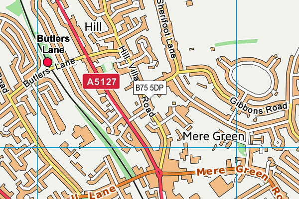 B75 5DP map - OS VectorMap District (Ordnance Survey)