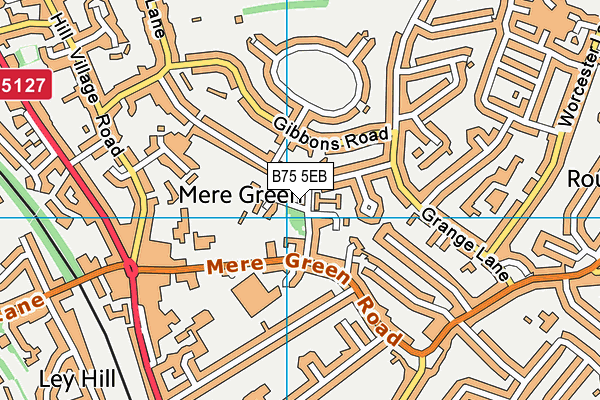 B75 5EB map - OS VectorMap District (Ordnance Survey)