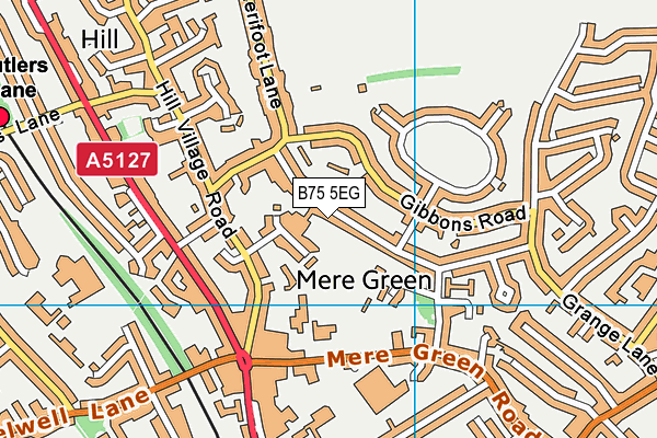 B75 5EG map - OS VectorMap District (Ordnance Survey)