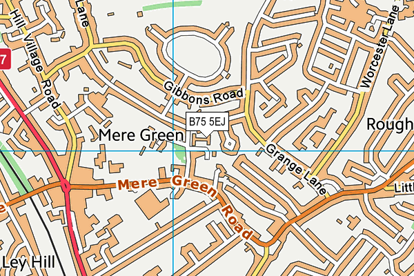 B75 5EJ map - OS VectorMap District (Ordnance Survey)