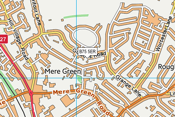 B75 5ER map - OS VectorMap District (Ordnance Survey)