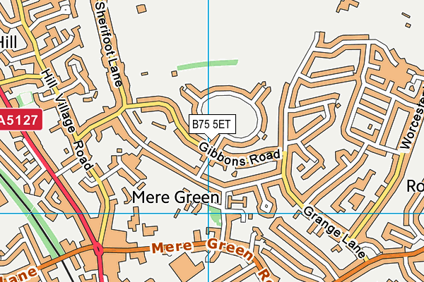 B75 5ET map - OS VectorMap District (Ordnance Survey)