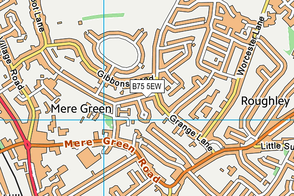 B75 5EW map - OS VectorMap District (Ordnance Survey)