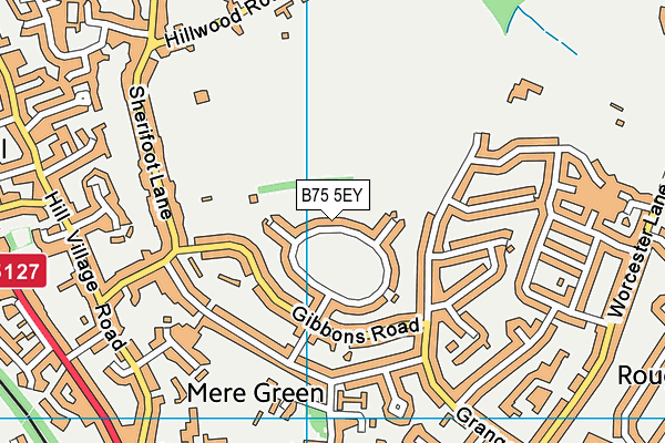 B75 5EY map - OS VectorMap District (Ordnance Survey)