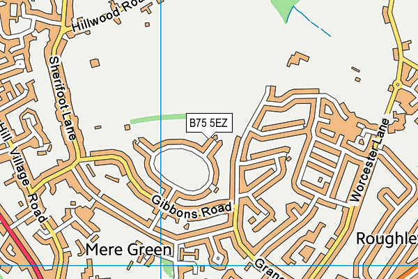 B75 5EZ map - OS VectorMap District (Ordnance Survey)