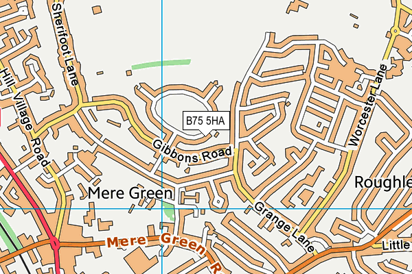 B75 5HA map - OS VectorMap District (Ordnance Survey)