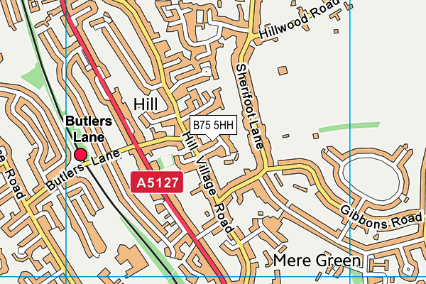 B75 5HH map - OS VectorMap District (Ordnance Survey)