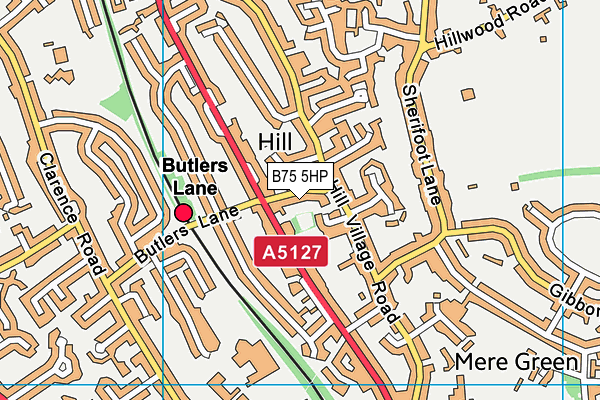 B75 5HP map - OS VectorMap District (Ordnance Survey)