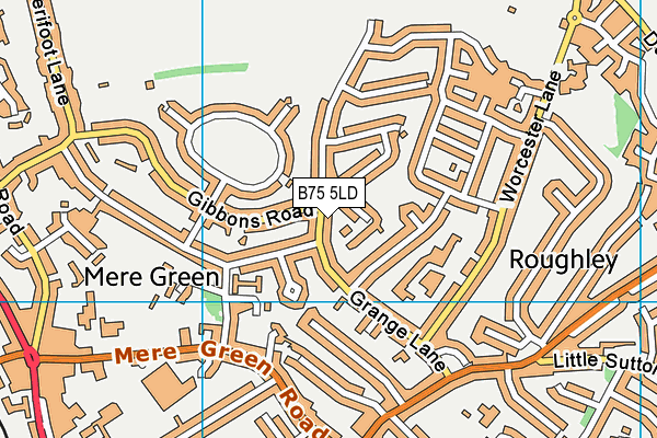 B75 5LD map - OS VectorMap District (Ordnance Survey)