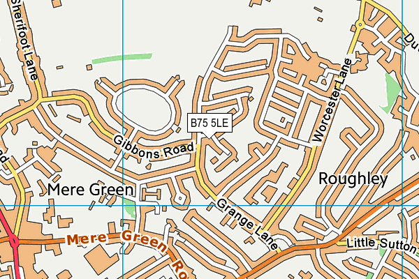 B75 5LE map - OS VectorMap District (Ordnance Survey)