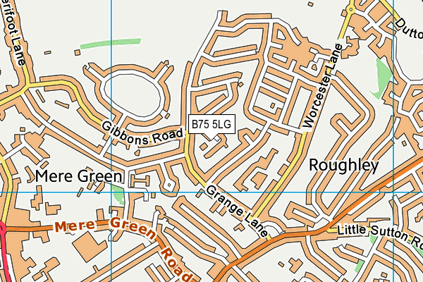 B75 5LG map - OS VectorMap District (Ordnance Survey)