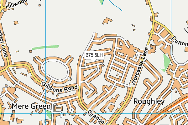 B75 5LH map - OS VectorMap District (Ordnance Survey)