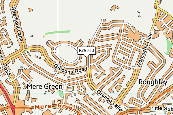 B75 5LJ map - OS VectorMap District (Ordnance Survey)