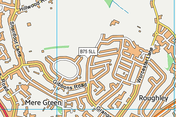 B75 5LL map - OS VectorMap District (Ordnance Survey)