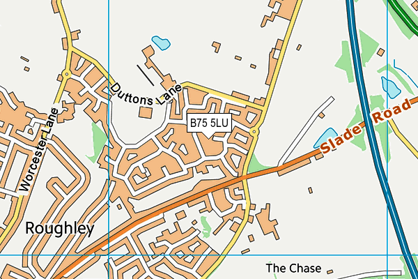 B75 5LU map - OS VectorMap District (Ordnance Survey)