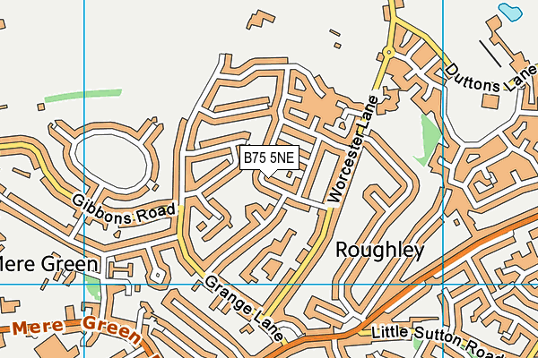 B75 5NE map - OS VectorMap District (Ordnance Survey)