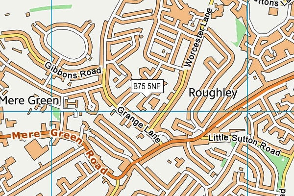 B75 5NF map - OS VectorMap District (Ordnance Survey)