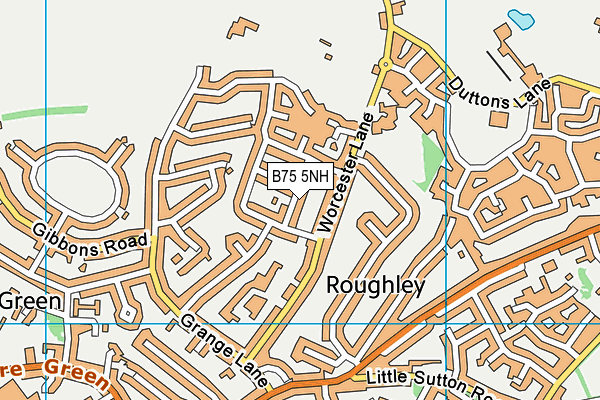 B75 5NH map - OS VectorMap District (Ordnance Survey)