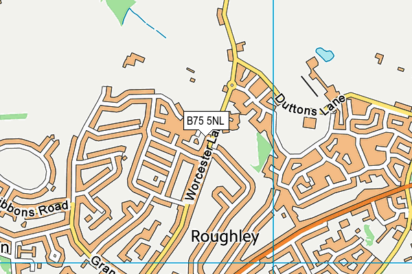 B75 5NL map - OS VectorMap District (Ordnance Survey)