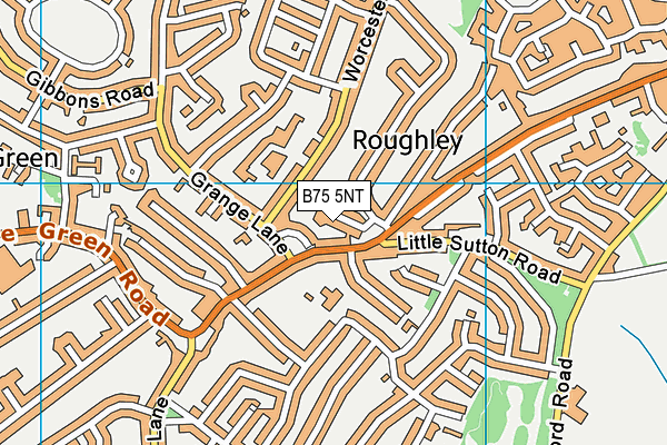 B75 5NT map - OS VectorMap District (Ordnance Survey)