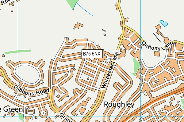 B75 5NX map - OS VectorMap District (Ordnance Survey)