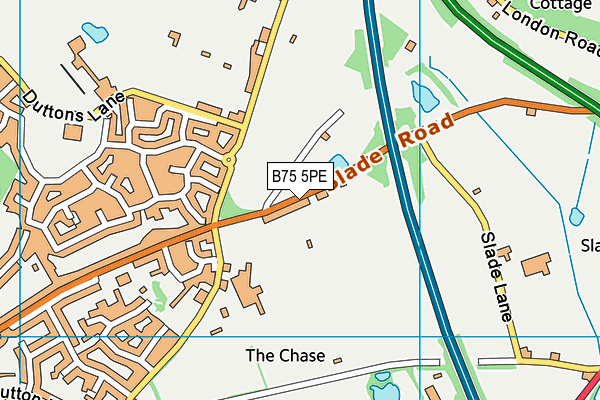 B75 5PE map - OS VectorMap District (Ordnance Survey)