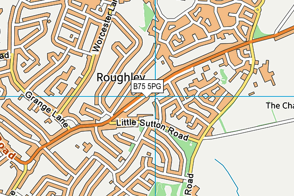 B75 5PG map - OS VectorMap District (Ordnance Survey)