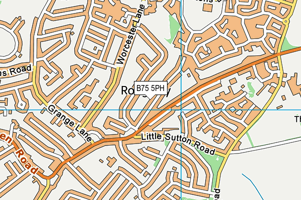 B75 5PH map - OS VectorMap District (Ordnance Survey)