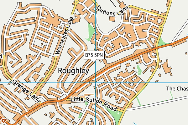 B75 5PN map - OS VectorMap District (Ordnance Survey)